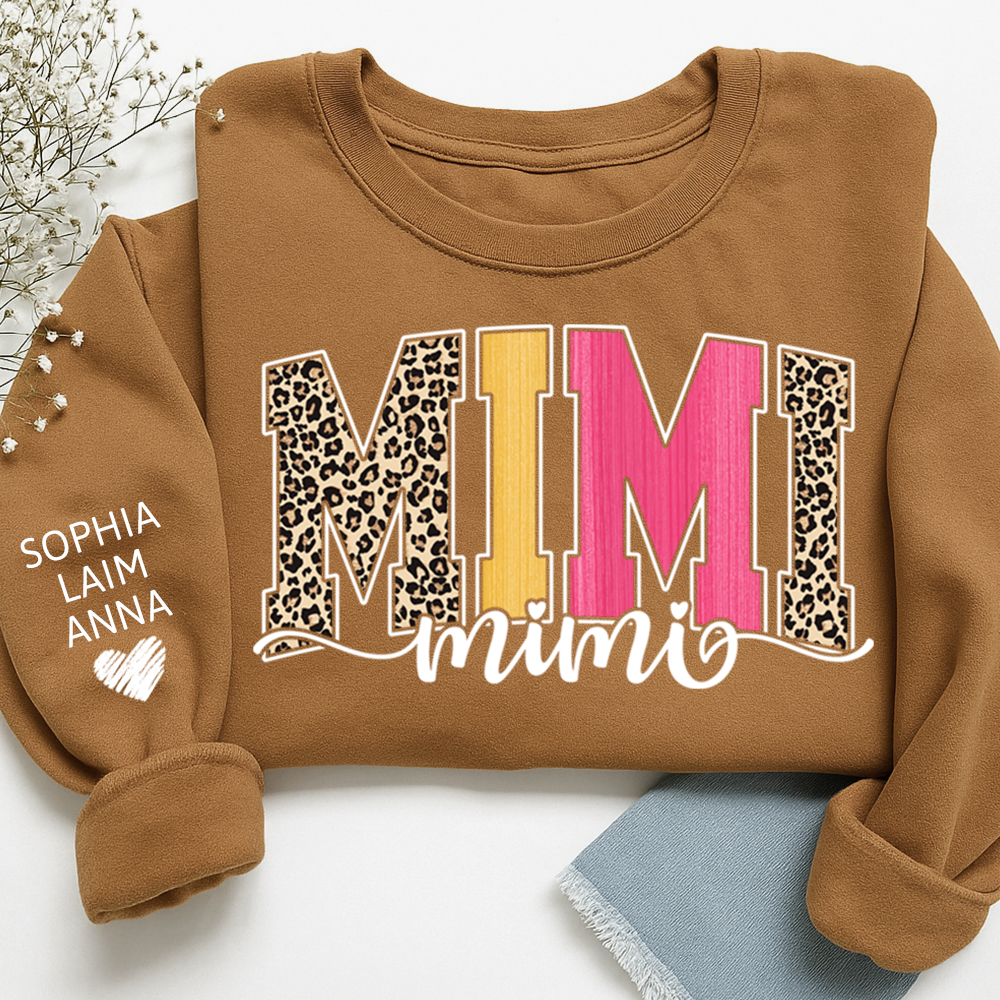 Playful Leopard Style, Custom Mimi Gifts for Grandma and Kids