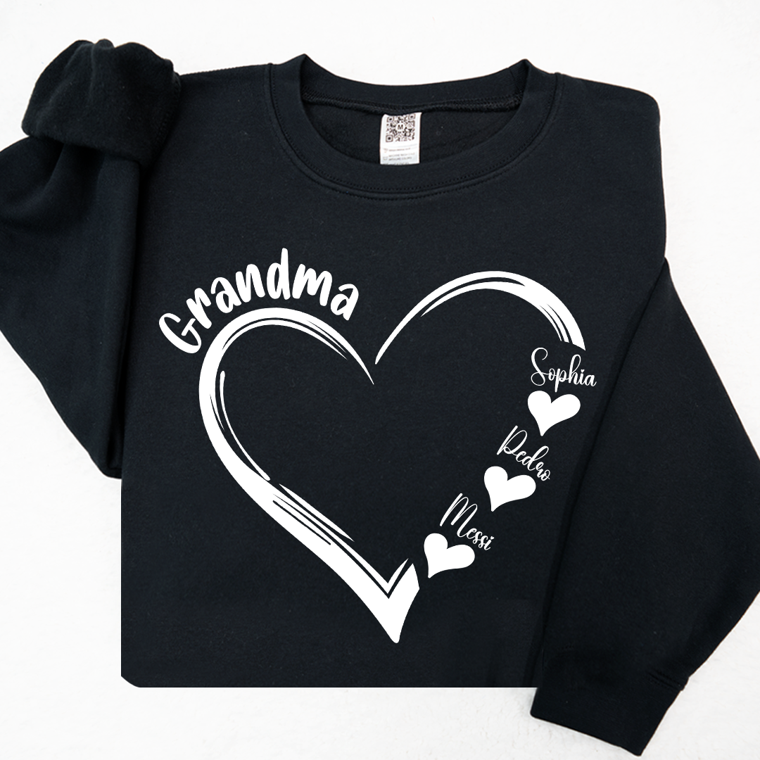Custom Name Valentine Heart Grandma And Kids LTP01