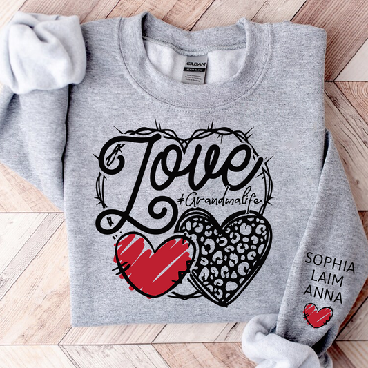Love Grandmalife Sweatshirt, Cozy Family Love Crewneck for Grandma