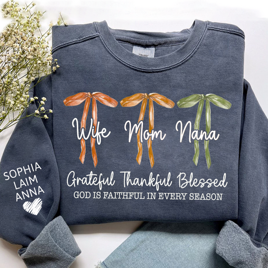 Personalized Faith Based Autumn Custom Nicknames of Mom Wife Nana for Mimi and Kids