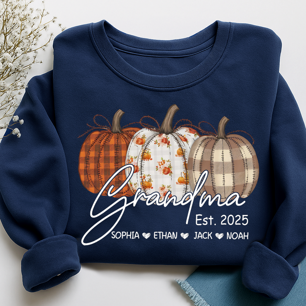 Fall Pumpkin Design, Customized Gifts for Grandma and Grandchild