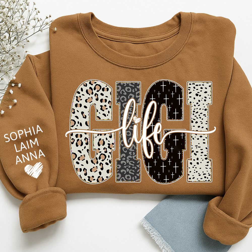 Custom Bible Style Gigi Life Sweatshirt – Personalized Gift for Grandma, Gigi, or Mimi with Grandkids’ Names