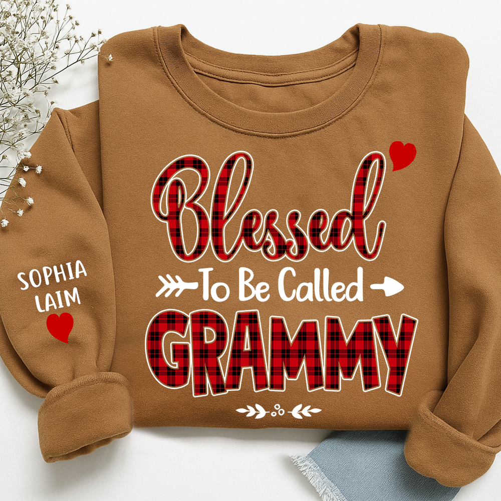 Personalized Grammy Sweatshirt, Blessed to Be Called Grammy Holiday Gift for Grandma