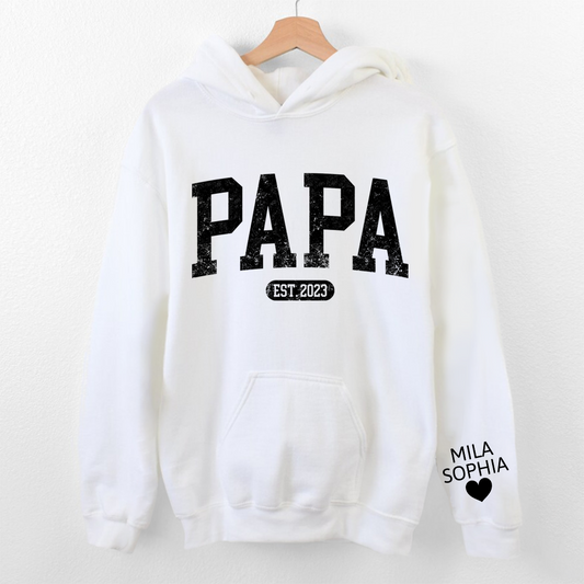 Personalize Dad, Papa, Grandpa Gift Custom Name Kids CTH01 Hoodie