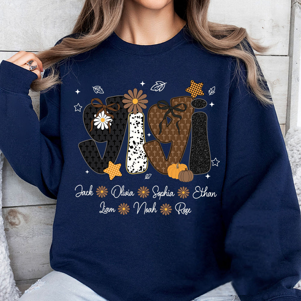 Personalized Grandma Grace, Prayer Sweatshirt, Custom Gigi Nickname with Baby Name