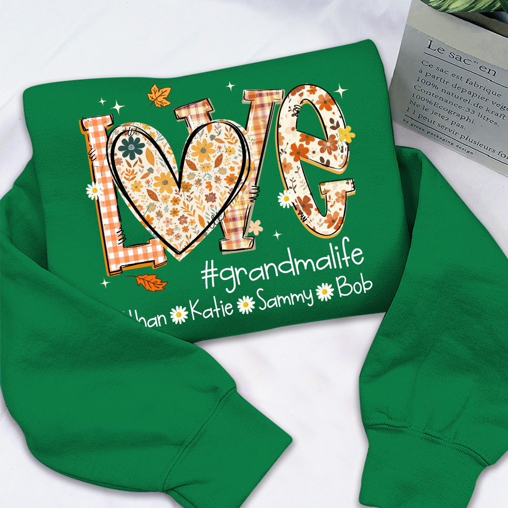 Love Personalized Preppy Fall Cozy Season, Custom Mimi And Kids Names