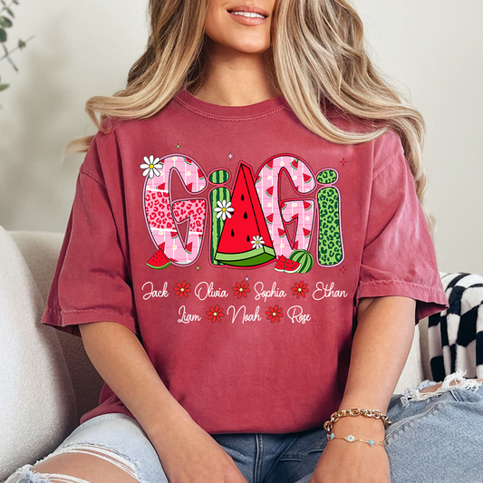 Personalized Summer Mimi Tshirt, Unique Nickname for Grandma And Kids