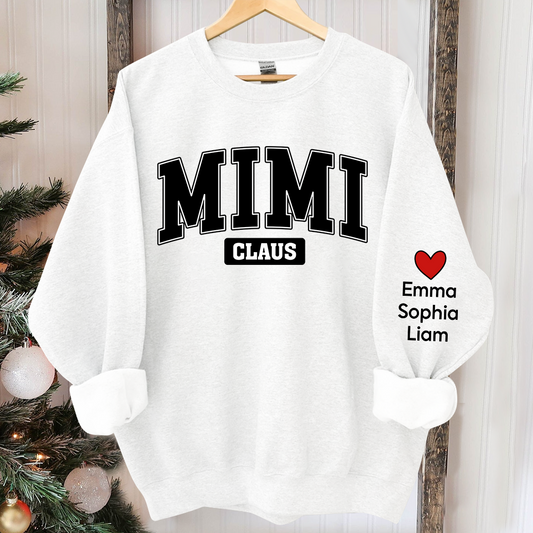 Personalized Mimi Claus Christmas, Custom Mimi And Kids, Grandma Gift TH Sweatshirt