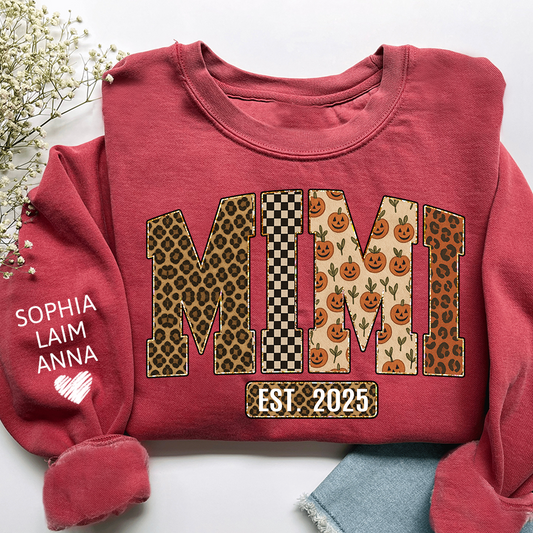 Pumpkin Leopard Mimi Gifts, Custom Gifts for Mimi Est And Kids