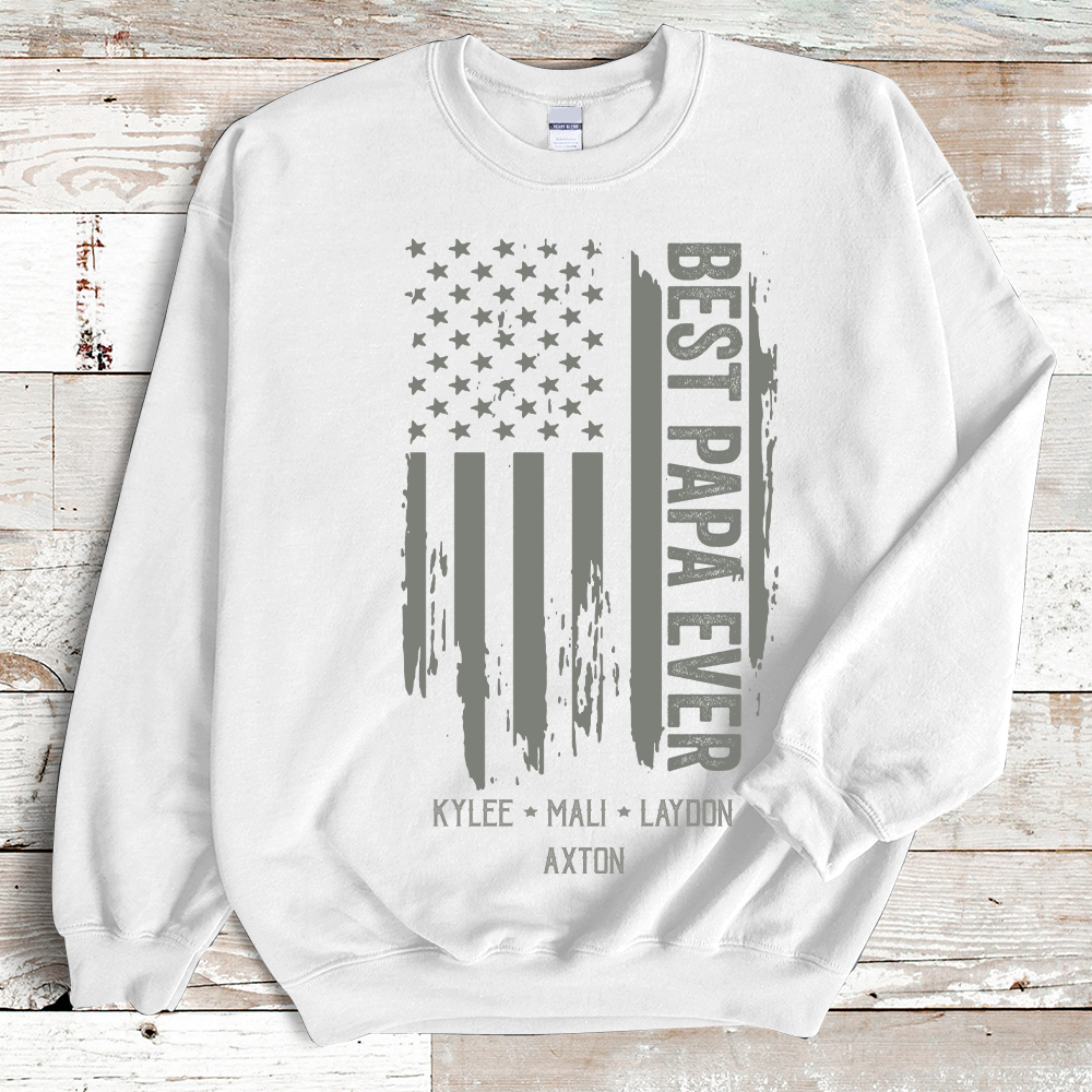 Best Papa Ever Flag Sweatshirt
