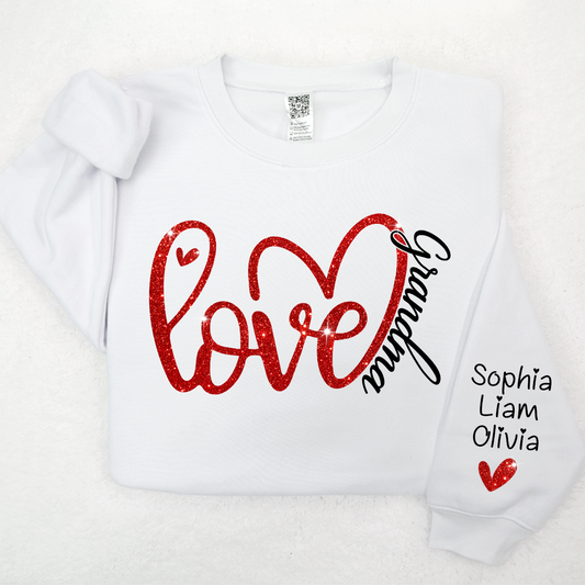 Valentine's Day Heart Love Grandma And Kids LTP01