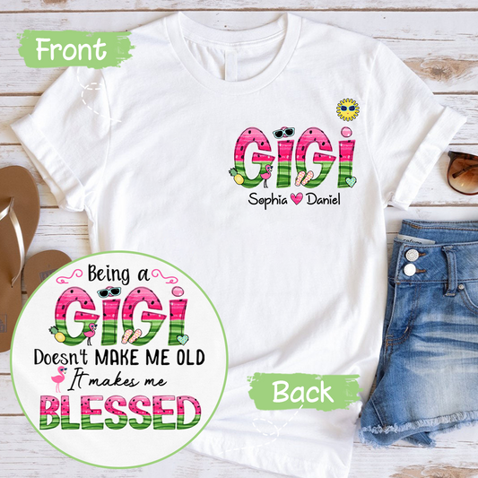Custom Being A Grandma Doesn't Make Me Old Watermelon T-Shirt