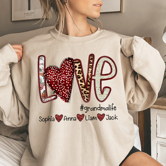 Love Heart Grandma Life And Kids LTP01
