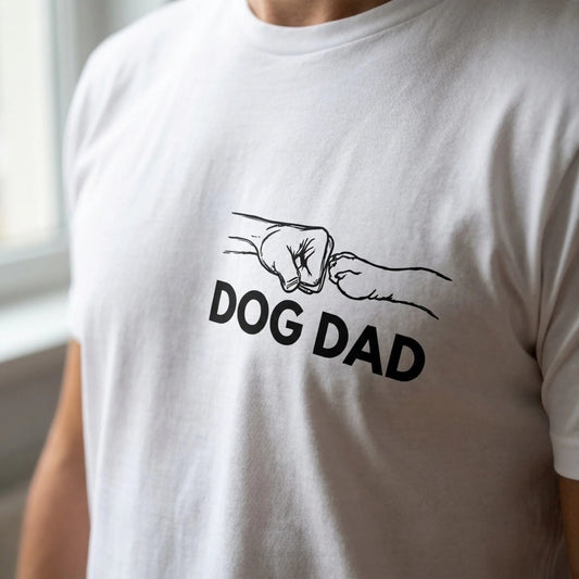 Custom Dog Dad Shirt, Personalized Pet Portrait T Shirt with Dog Name, Gift for Dog Owners and Pet Lovers