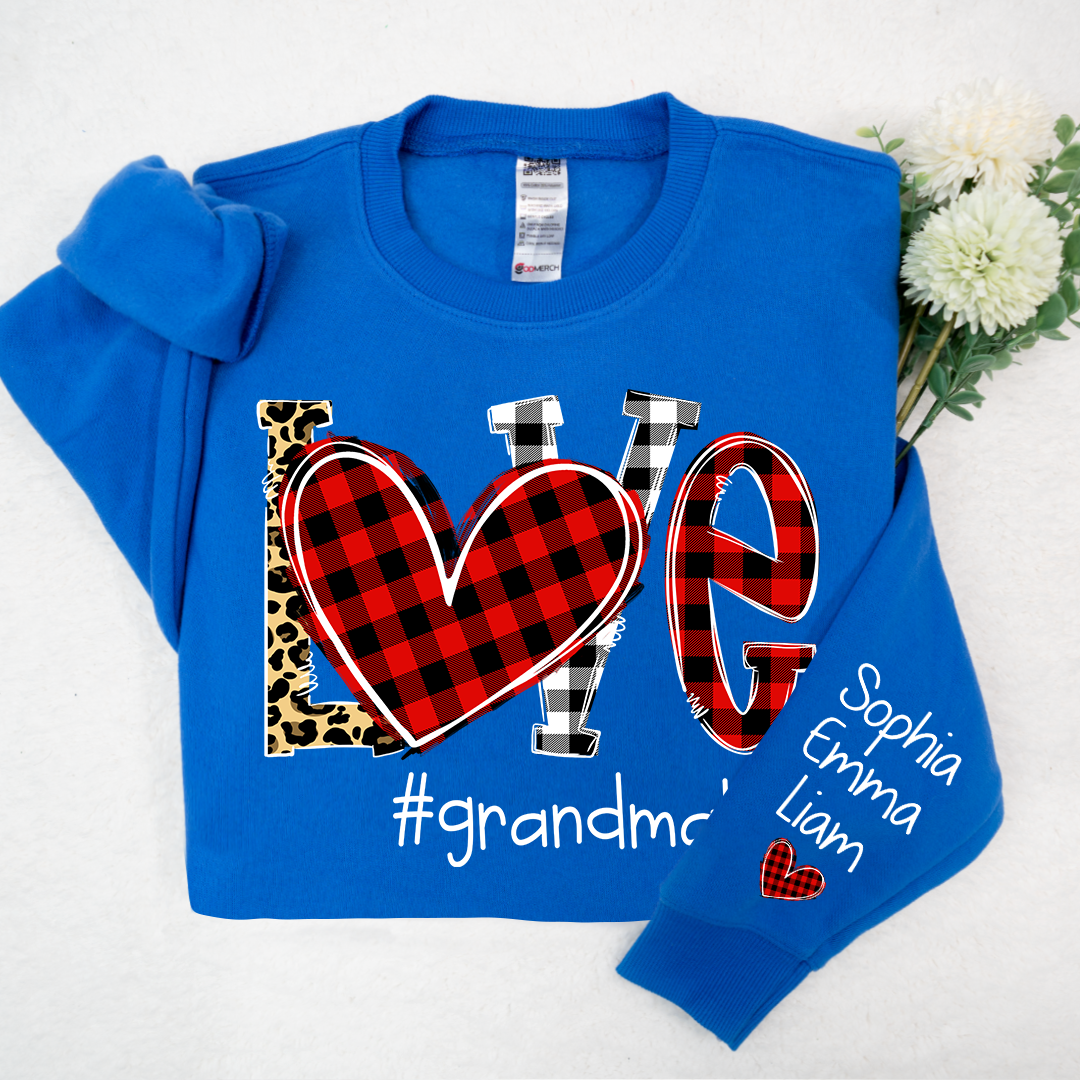 Personalized Love Grandma Life With Kids Sweatshirt