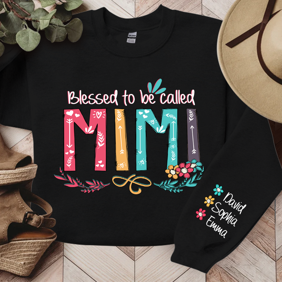 Blessed To Be Called Mimi And Grandkids TH Sweatshirt