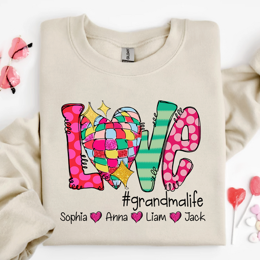Love Grandma Life And Kids Heart LTP01