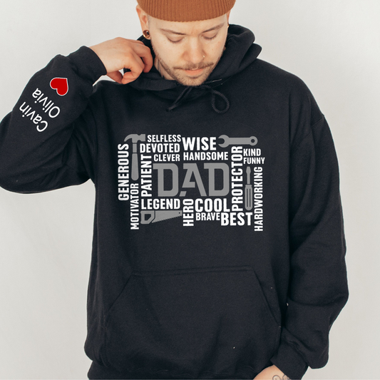 Personalized Dad With Kids Gifts Xmas 2023 Hoodie