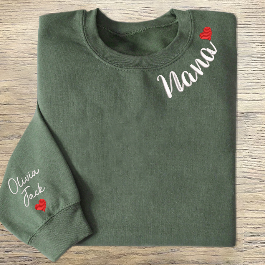 Custom Embroidered Nana Valentine Sweatshirt