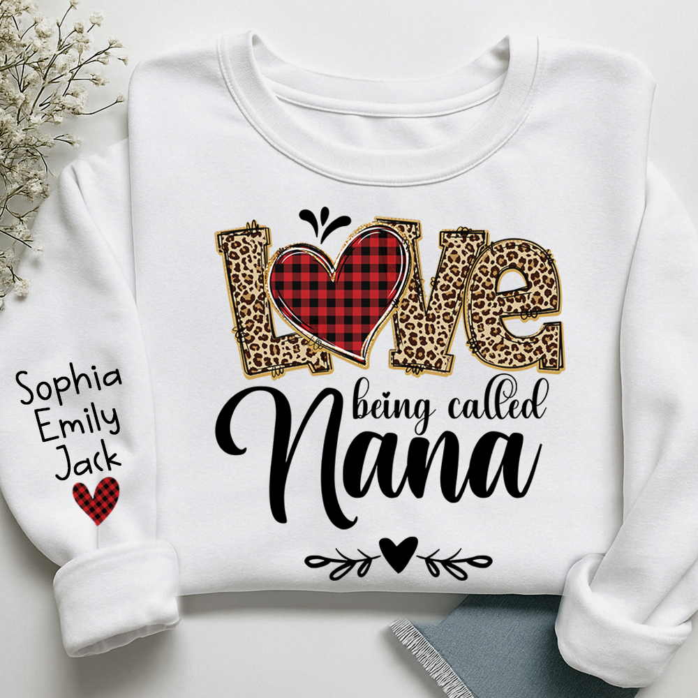 Personalized Love Being Called Mimi Sweatshirt, Gifts for Grandma, Custom Grandma and Grandchild Names