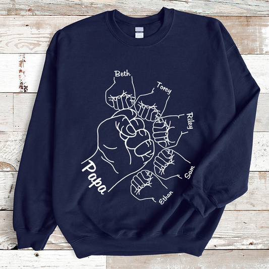 Papa Hands Father's Day Gift Sweatshirt