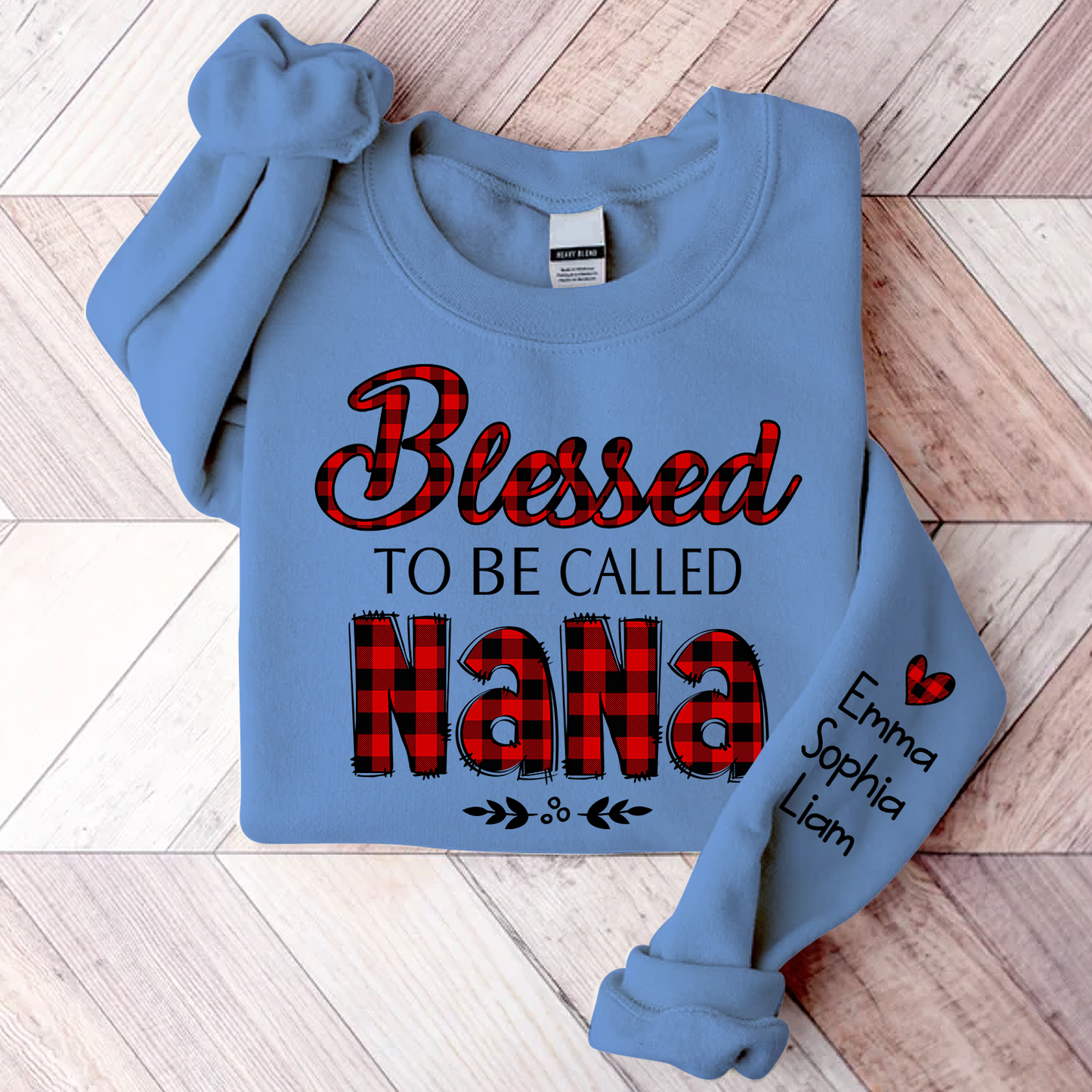 Blessed To Be Called Nana Christmas, Custom Nana With Kids TH Sweatshirt