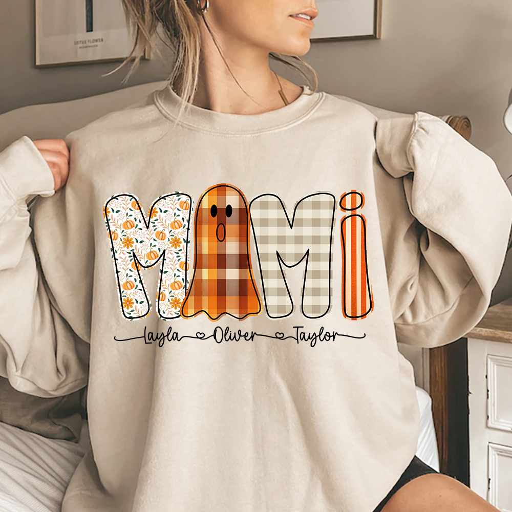 Personalized Naughty Halloween Mimi Ghost, For Gift for Grandma And Kids