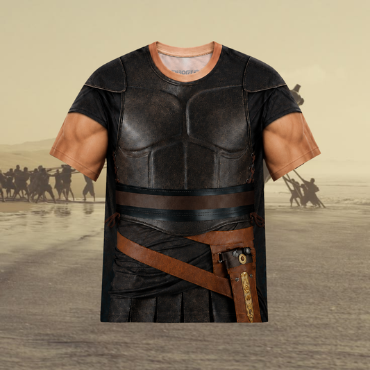Odysseus Armor 3D T-Shirt | Ancient Greek Warrior Costume | Odyssey Inspired All Over Print Tee