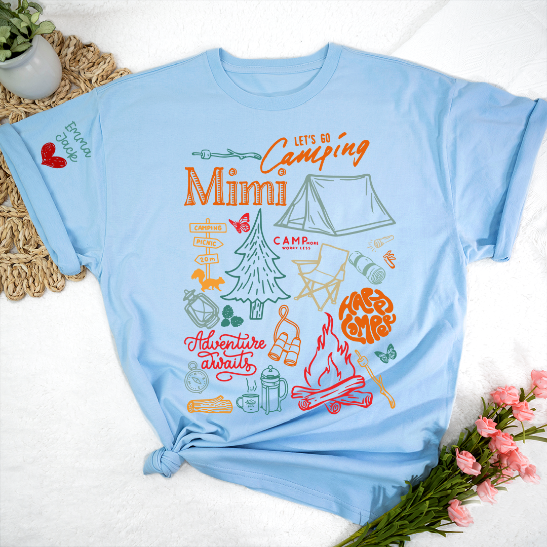 Camping Grandma T-Shirt for Mimi Lovers Adventure Outdoors Gift Tee
