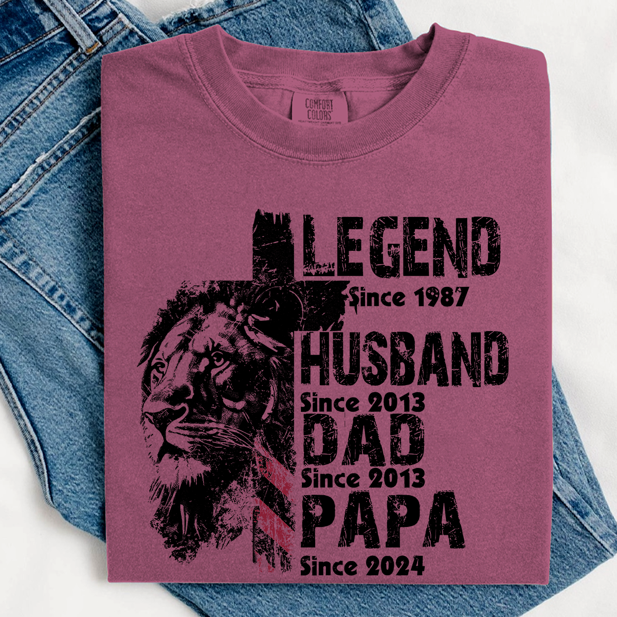 Comfort Colors® Customizable Legend, Husband, Dad, Papa T-Shirt - Perfect Father's Day Gift