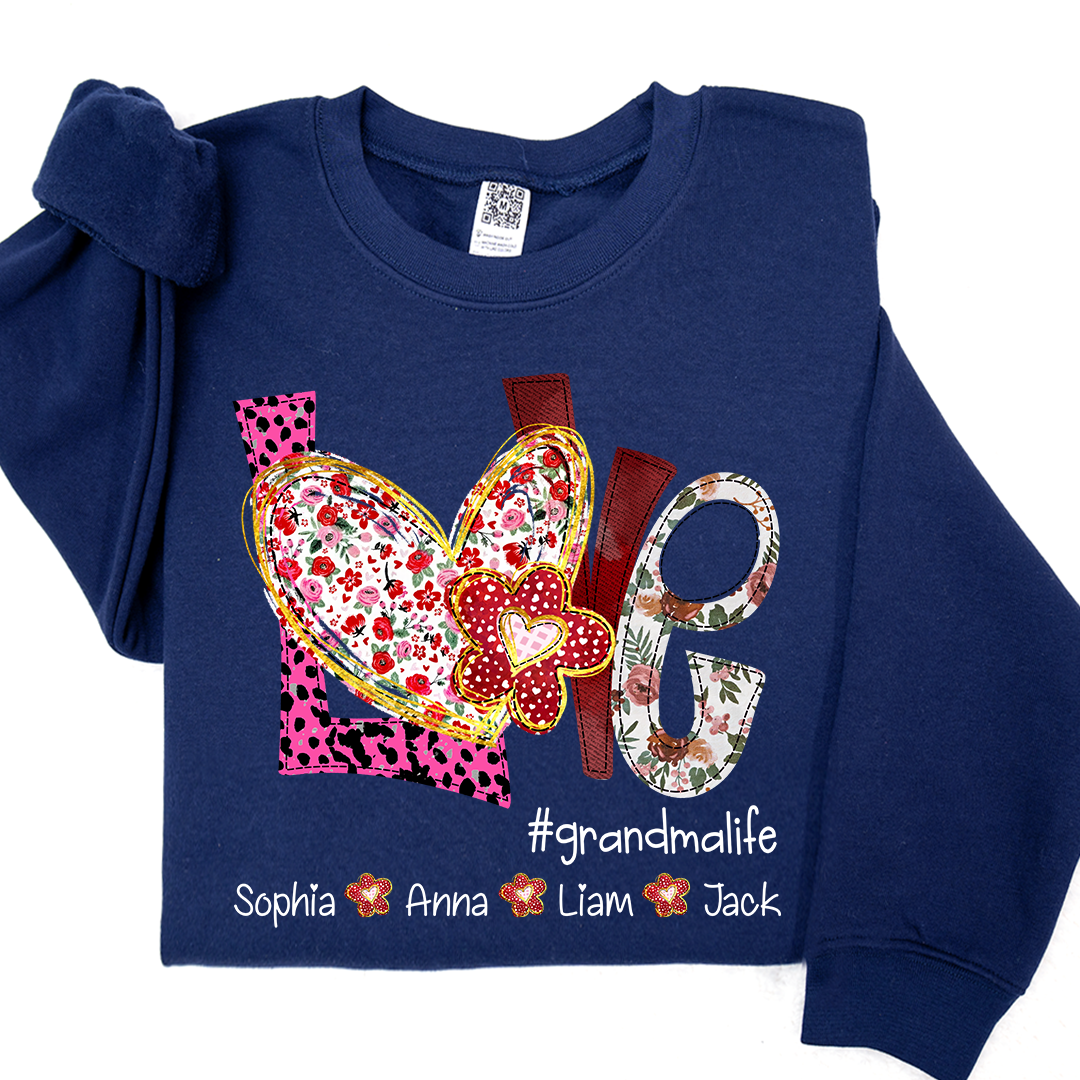 Valentine's Day Love Grandma Life And Kids LTP01