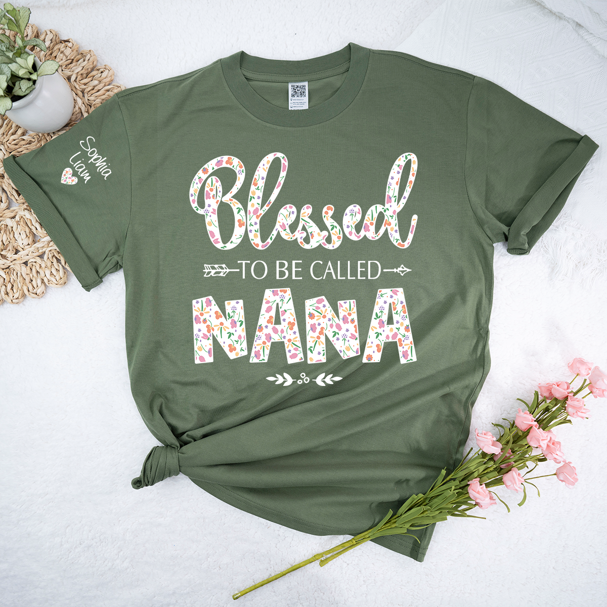 Nana Shirt Blessed To Be Called Nana, Floral Grandma Tee, Meaningful Gift for Nana