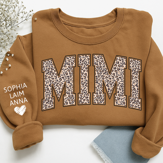 Leopard Style Design, Custom Mimi Gifts for Grandma and Kids