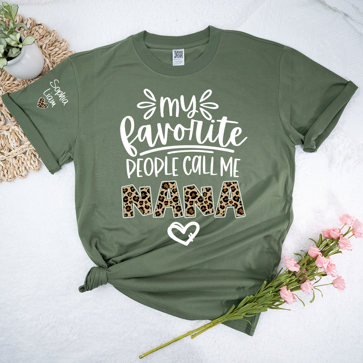 My Favorite People Call Me Nana Shirt, Leopard Nana T Shirt, Cute Grandma Apparel for Women