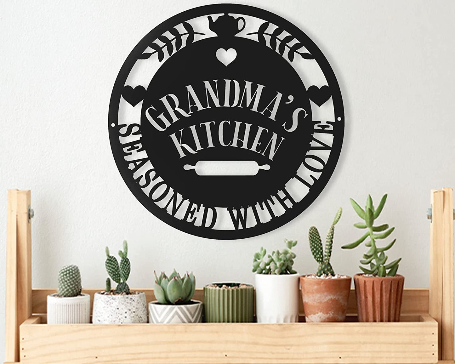 Best Grandma Metal Sign - Gifts For Mom - Butterfly Sign - Metal Wall Art - Family Room Sign - Garden Decor - Door Hangers - New Home Gifts