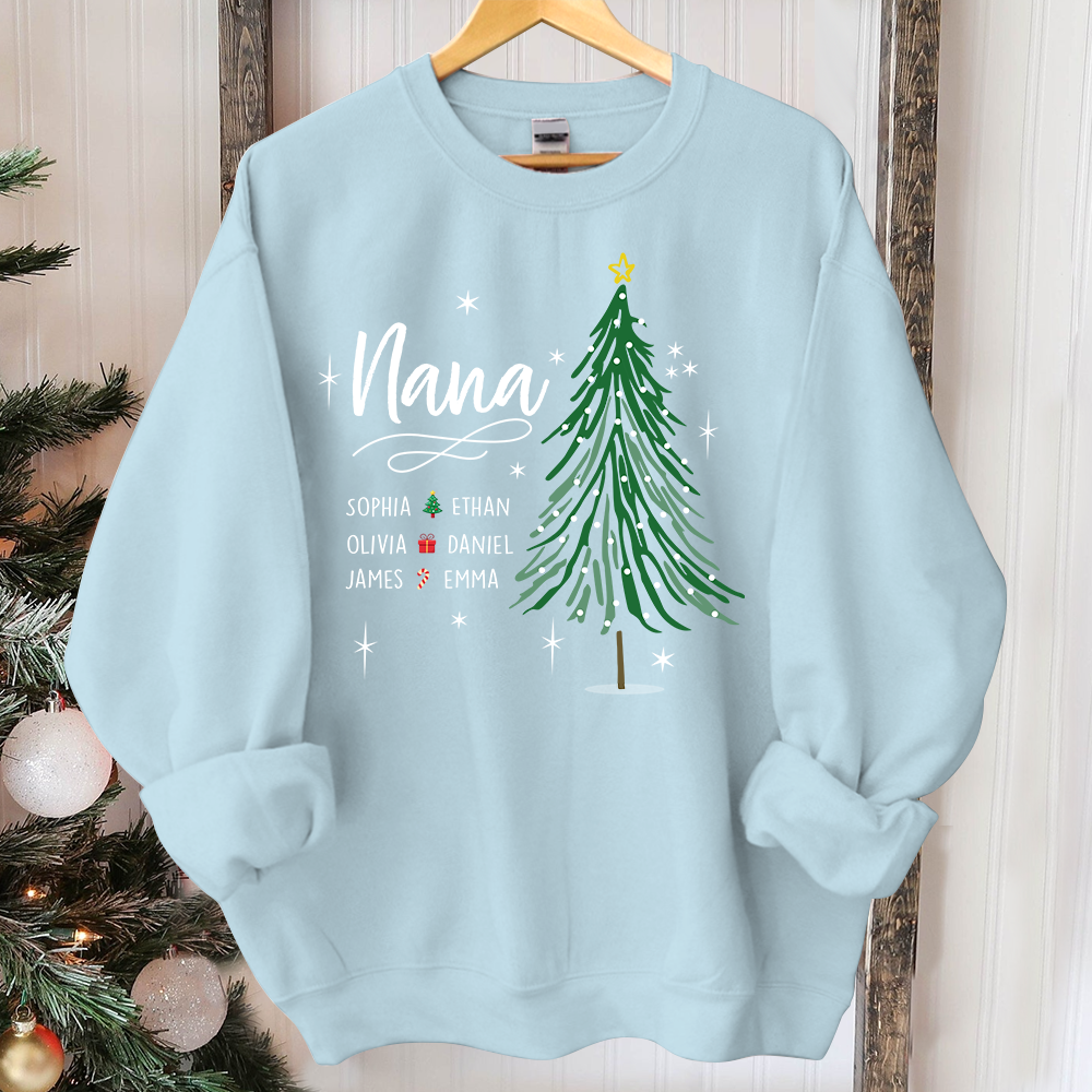 Nana Tree Christmas With Grandkids Sweatshirt