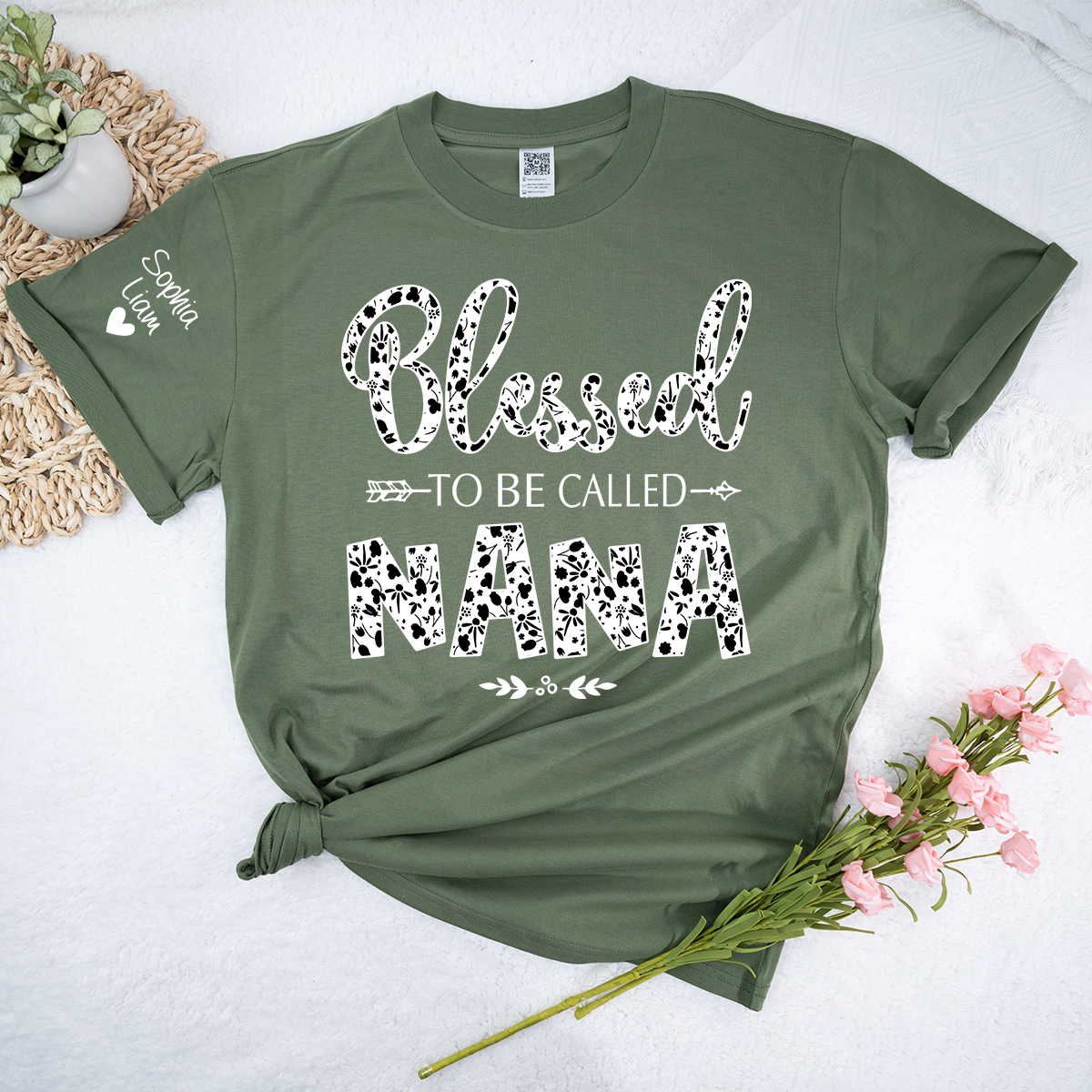Blessed To Be Called Nana T-Shirt, Grandma Quote Shirt, Meaningful Family Gift for Nana