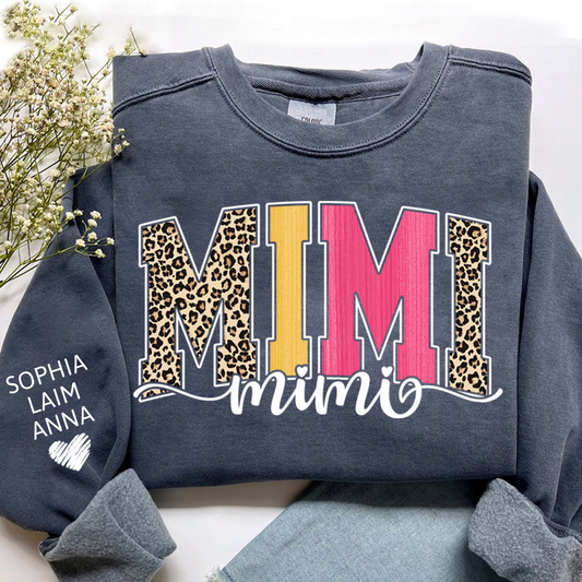 Playful Leopard Style, Custom Mimi Gifts for Grandma and Kids