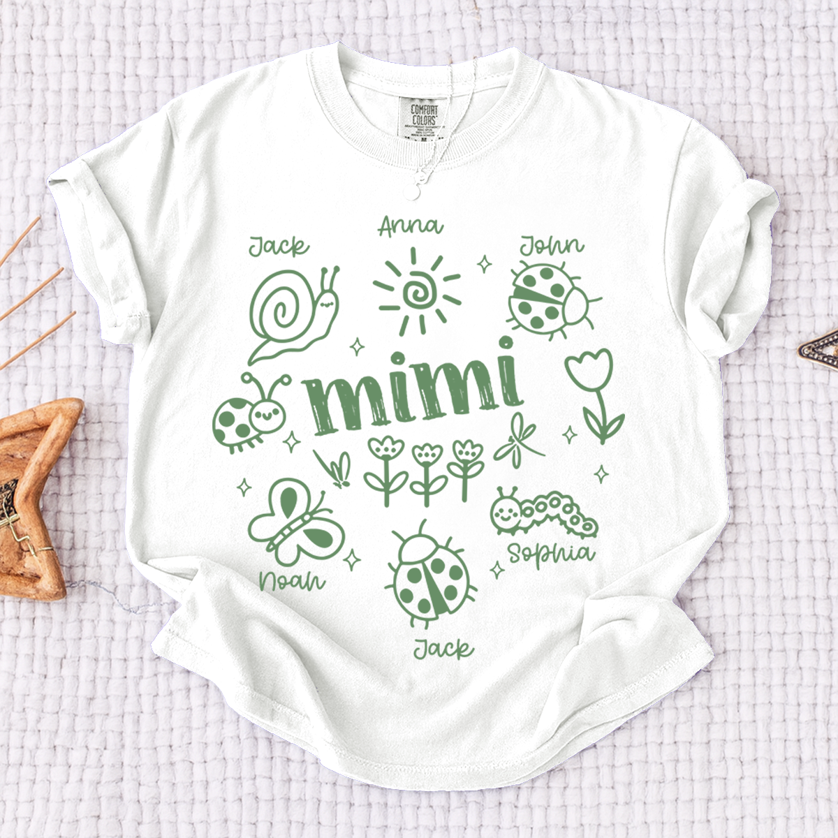 Comfort Colors® Mimi Sea Life T-Shirt for Women Personalized Ocean Animal Shirt for Grandma Mom Gifts
