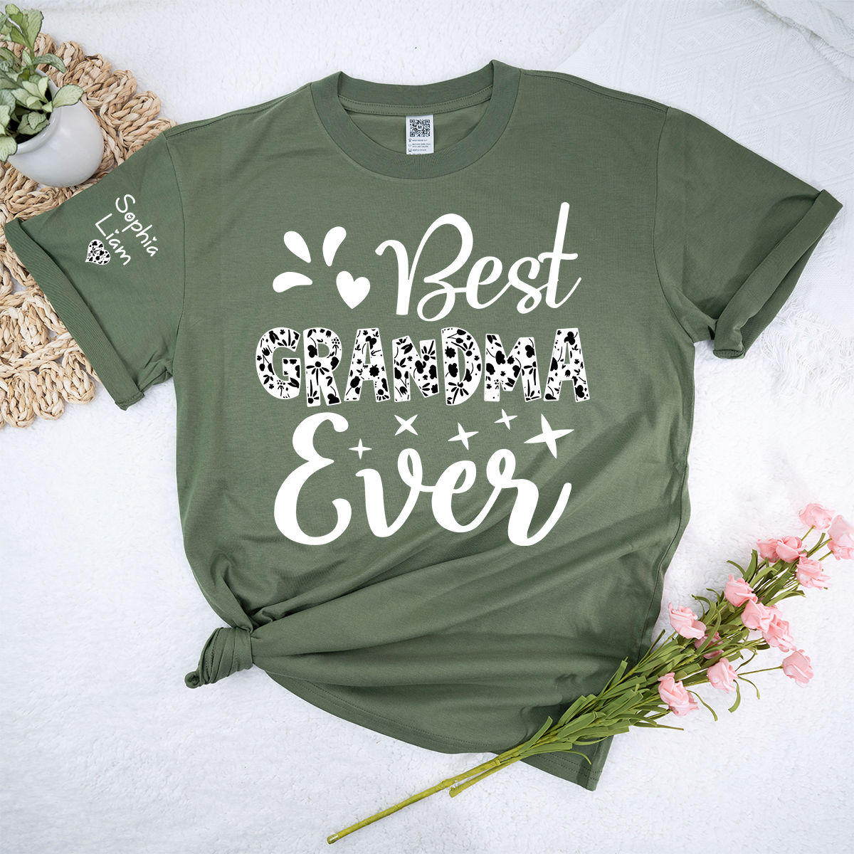 Custom Best Grandma Ever Shirt, Perfect Gift for Grandmothers with Family Names