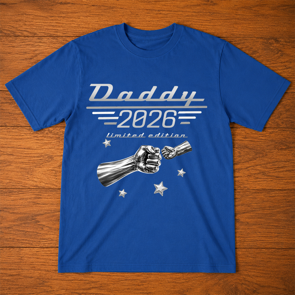 Dad Limited Edition T-Shirt – Personalized Fist Bump Design Gift for Father Papa Birthday Fathers Day