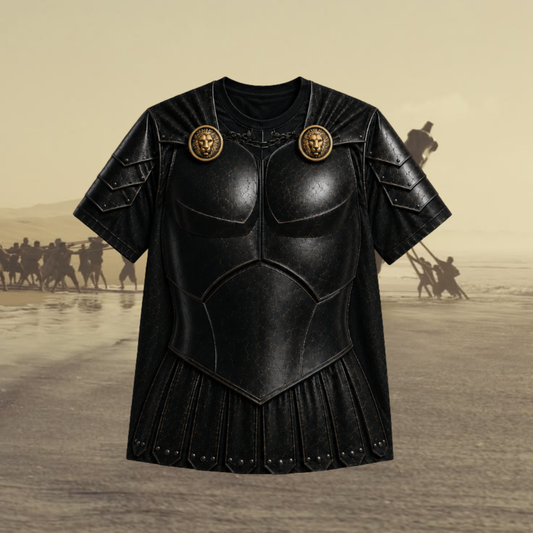Agamemnon Greek Warrior Armor 3D All Over Print T-Shirt | Odyssey 2026 Inspired King Armor Costume Tee