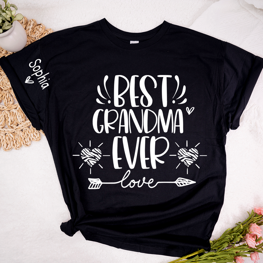 Personalized Best Grandma Ever, Custom T-Shirts For Grandma And Kids