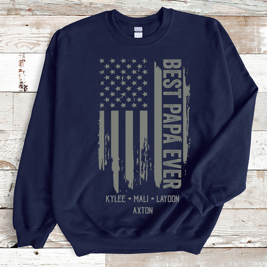 Best Papa Ever Flag Sweatshirt