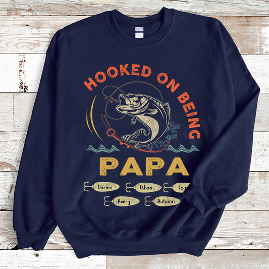 Hooked On Being Grandpa Sweatshirt