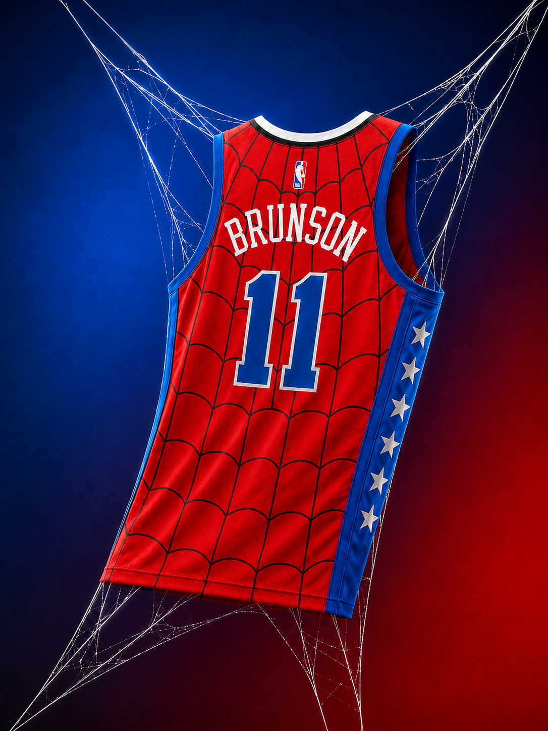 Jalen Brunson 11 Spider Basketball Jersey – Brand New Day Inspired New York Knicks Fan Gift, Red Spider Web Mesh Jersey