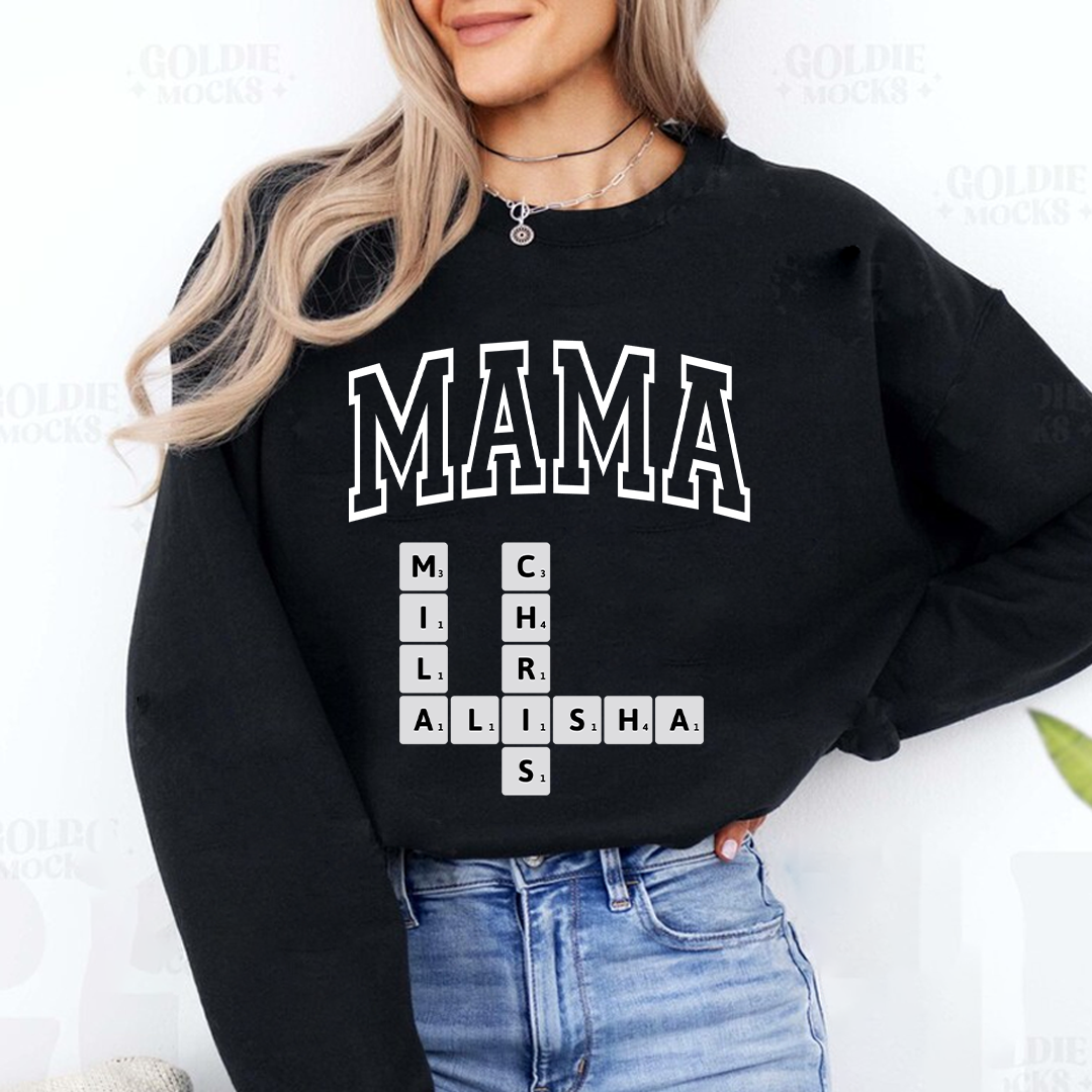 Personalized Gigi Mimi Nana Mama Grandkids Crossword Name