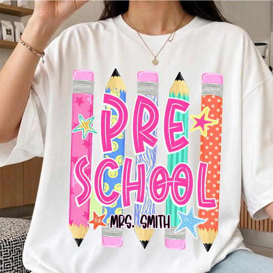 Custom Grade Level Teacher, Teacher Team, Pre-K To Fifth Grade Back To School Shirt