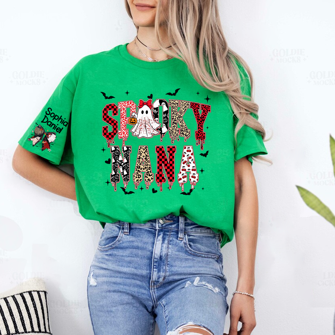 Custom Spooky Gigi And Grandkids Halloween T-shirt
