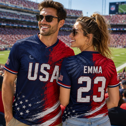 Custom USA Soccer Jersey 2026, Personalized Team Shirt for Men, Uniform with Name Number for Men Women Kids Fan Gifts